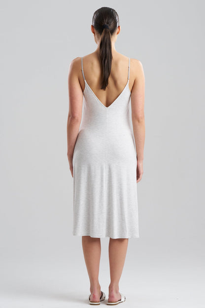 Feathers Essentials Lenzing™ Ecovero™ Viscose Slip Light Heather Grey Natori