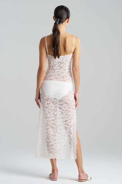 Peony Allover Lace Slip Dress Warm White Natori
