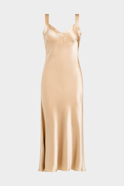 Key Backless Silk Slip Dress Frappe Natori