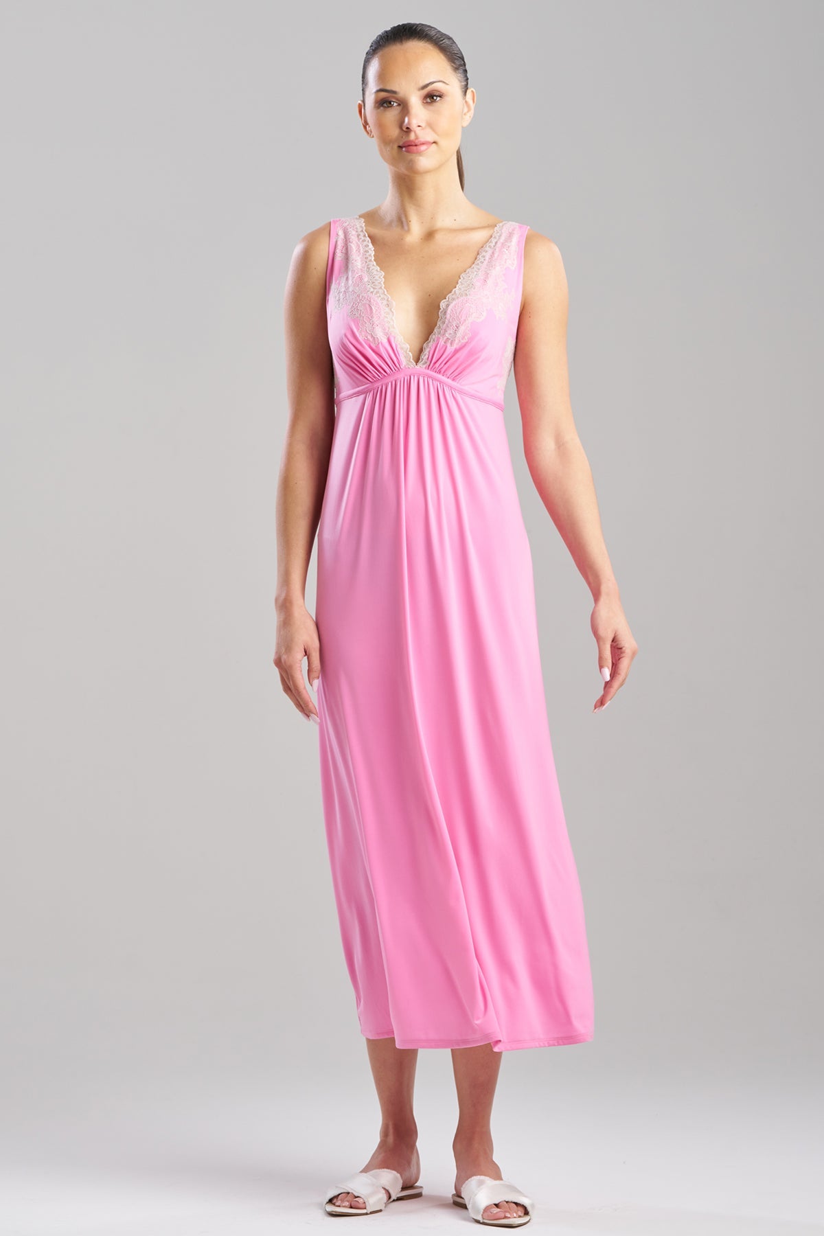Enchant Lace Applique V-Neck Slip Dress Tulip/Ashen Natori