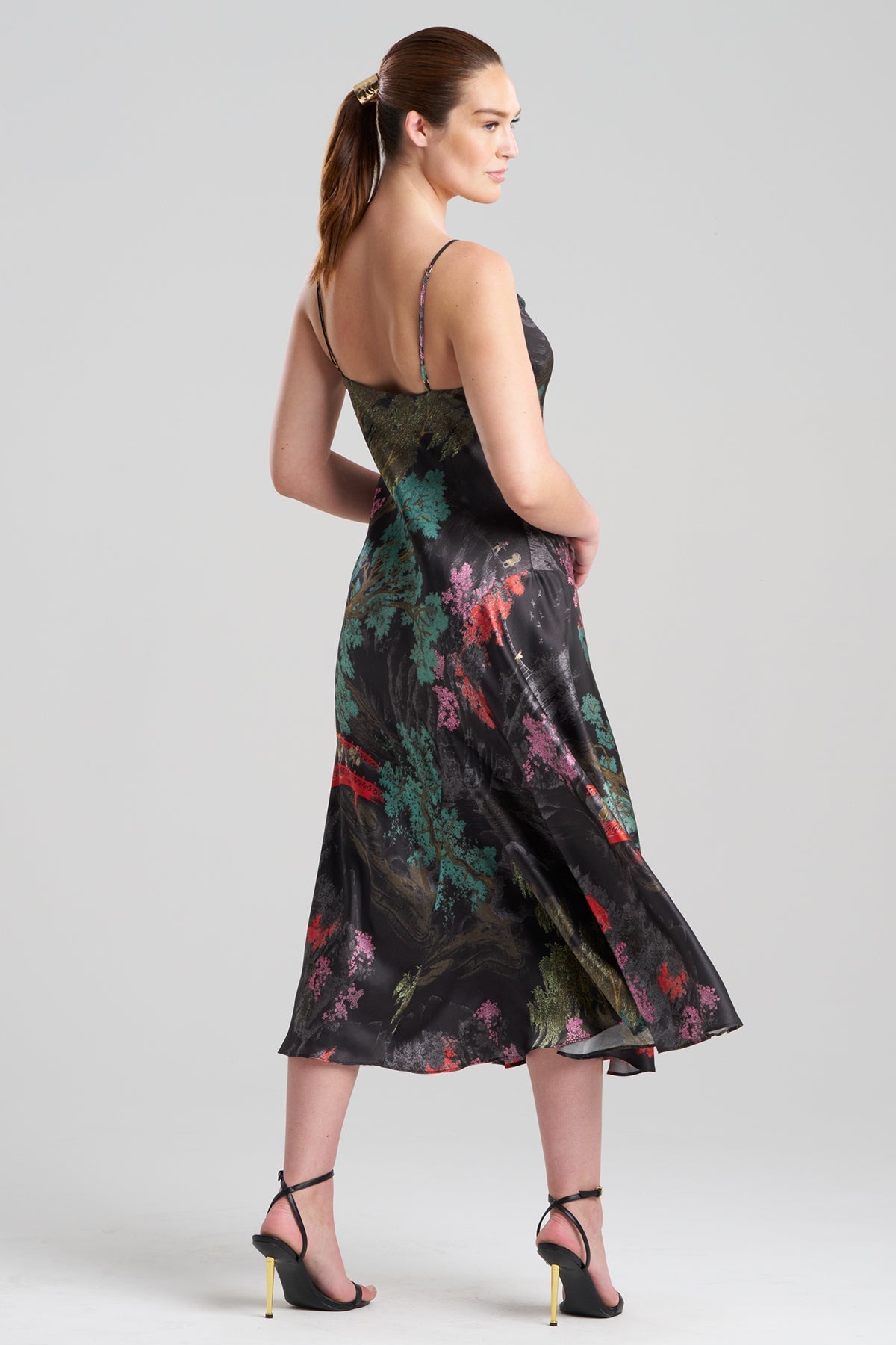 Nara Silk Slip Dress Black Natori