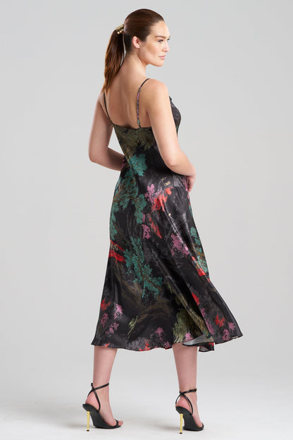 Nara Silk Slip Dress Black Natori