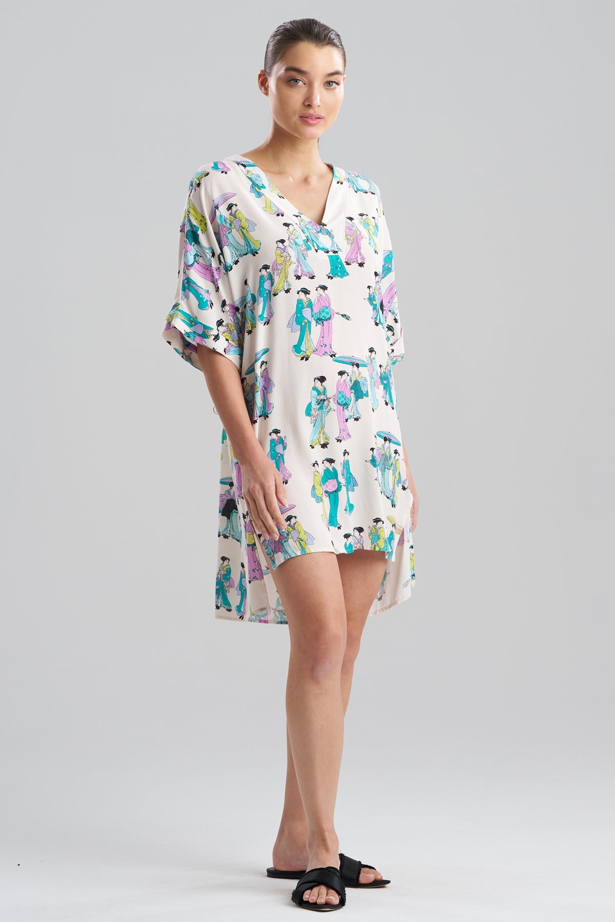 Geisha Challis V-Neck Sleepshirt Alabaster Natori
