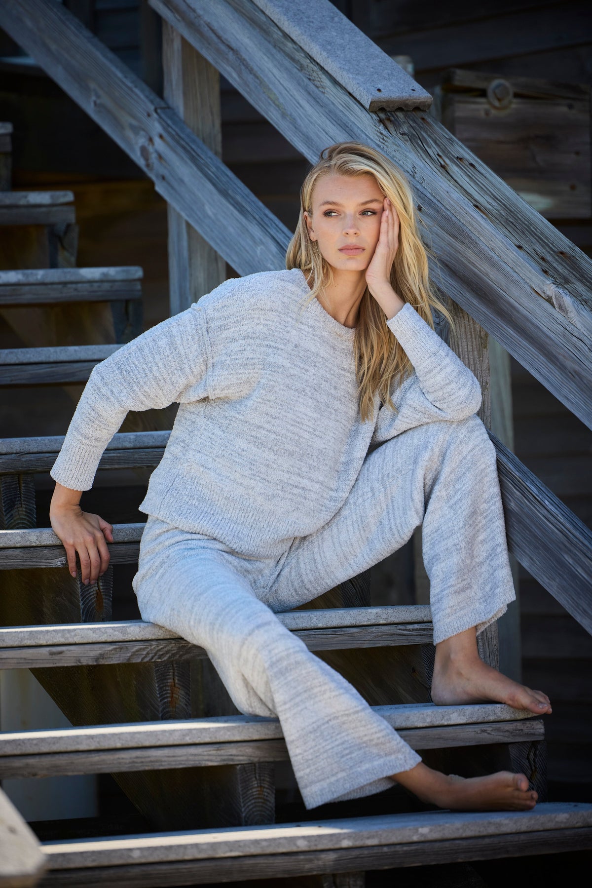 Luna Mellow Top Light Heather Grey Natori