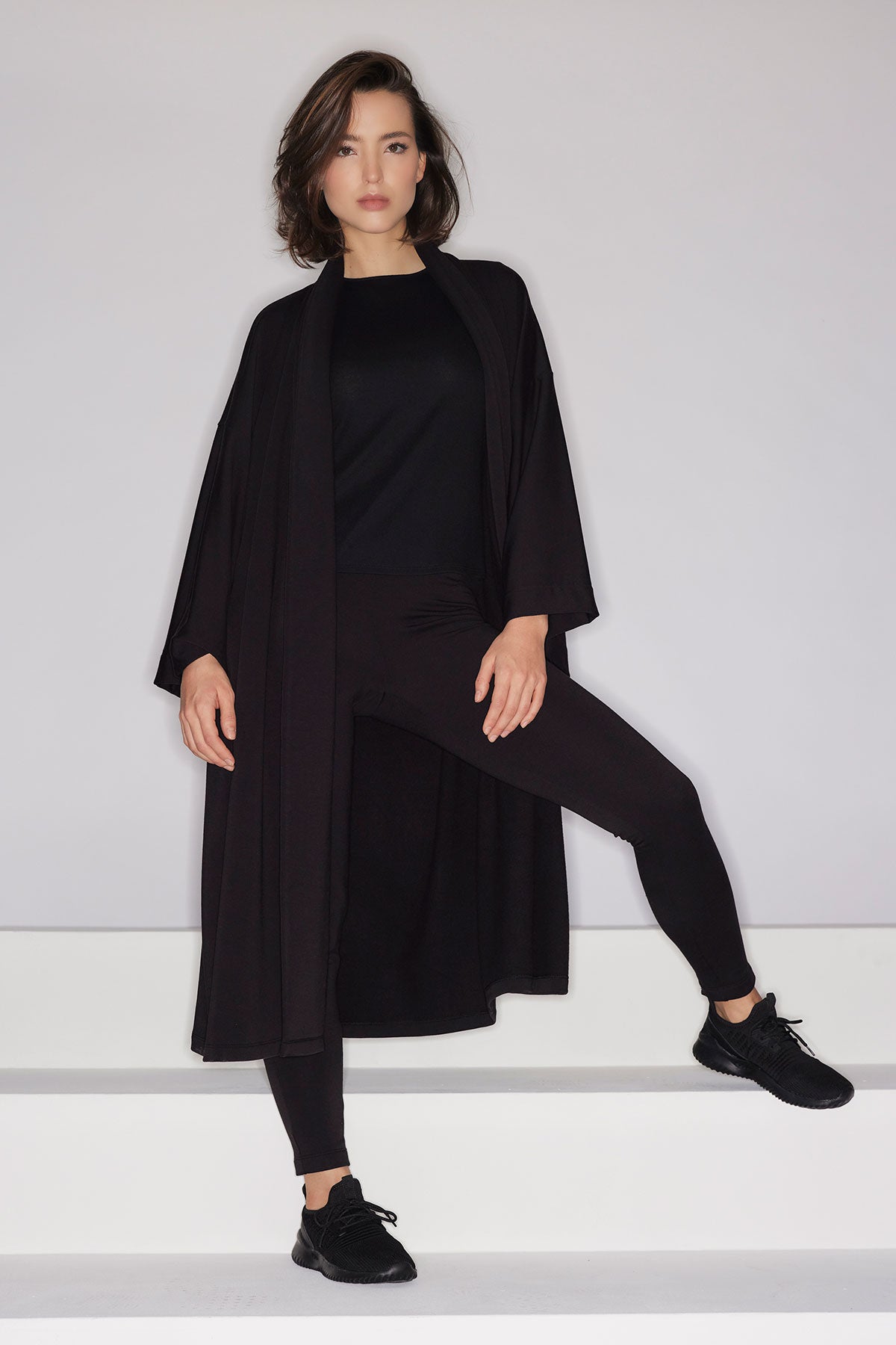 Cocoon Brushed French Terry Leggings Black Natori