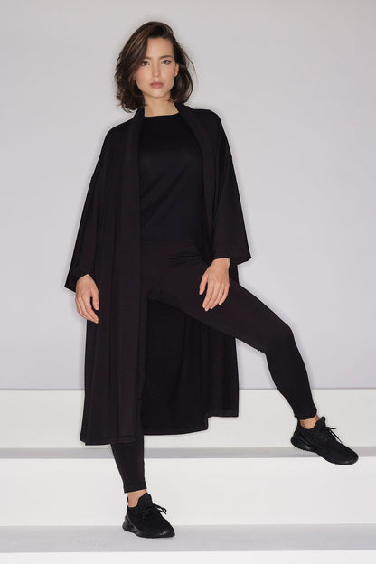 Cocoon Brushed French Terry Leggings Black Natori