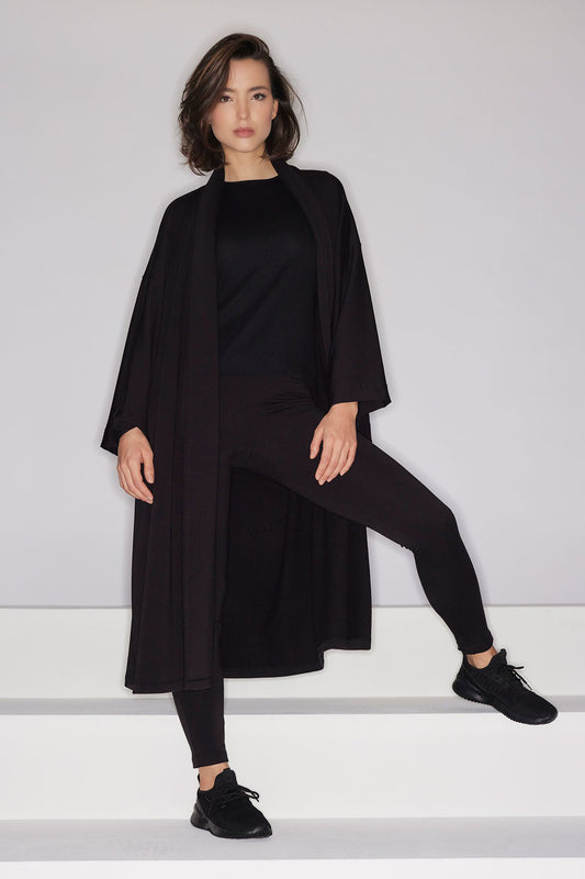 Cocoon Brushed French Terry Leggings Black Natori