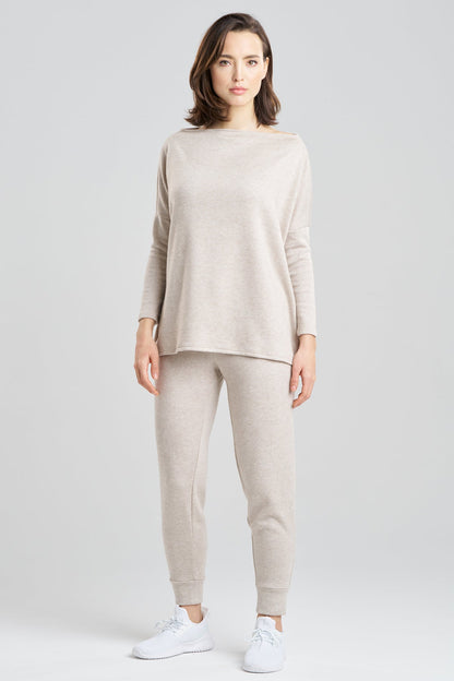 Himalaya Sweater Knit Wedge Top Cashmere Natori