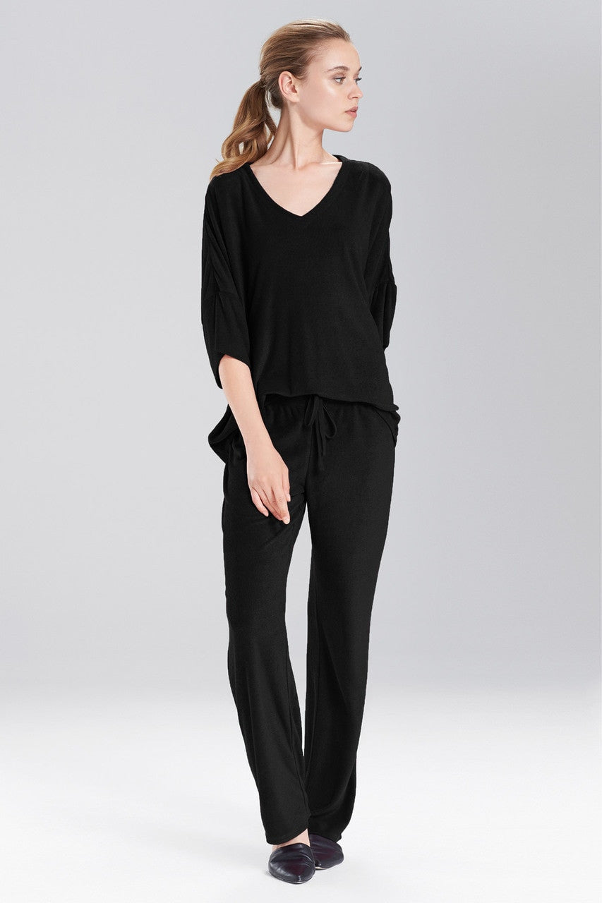 Buy Terry Lounge Top in Black Online Black Natori