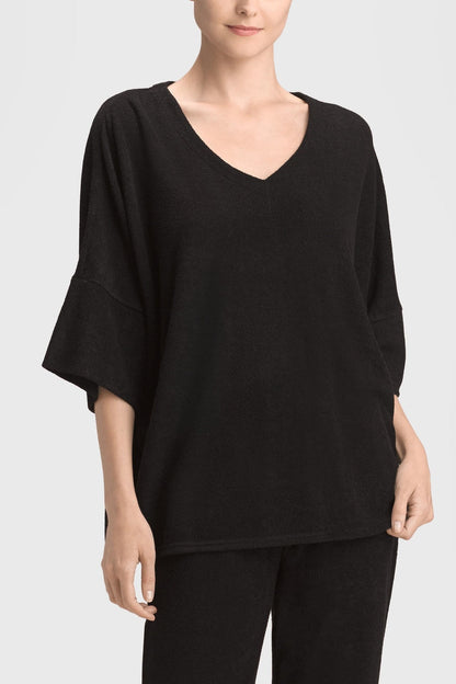 Buy Terry Lounge Top in Black Online Black Natori