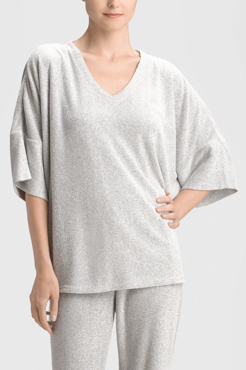 Buy Terry Lounge Top in Heather Grey Online Heather Grey Natori