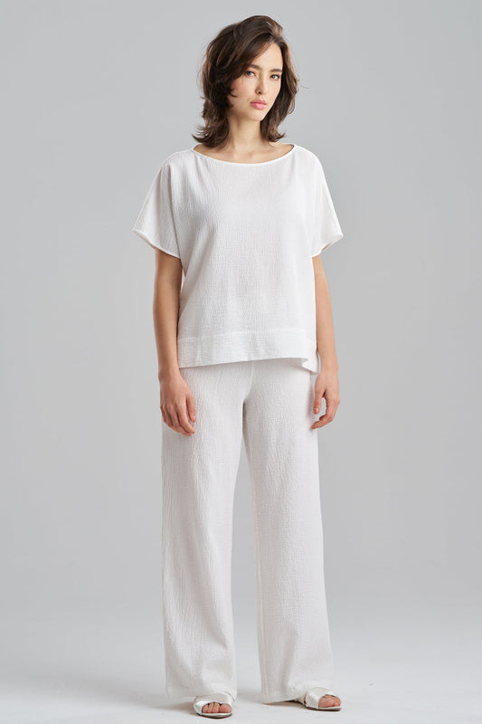 Onsen Cotton Wedge Top White Natori