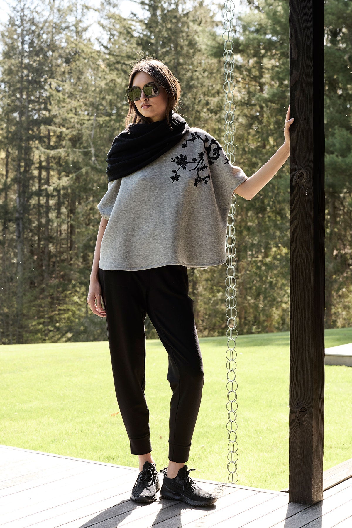 Cocoon Brushed French Terry Joggers Black Natori