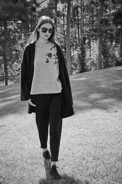 Cocoon Brushed French Terry Joggers Black Natori