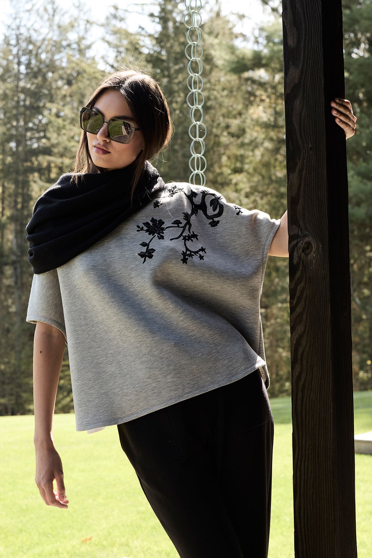 Cocoon Brushed French Terry Joggers Black Natori