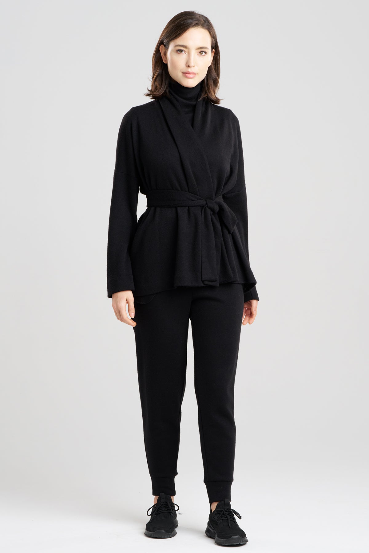 Himalaya Sweater Knit Cardigan Black Natori