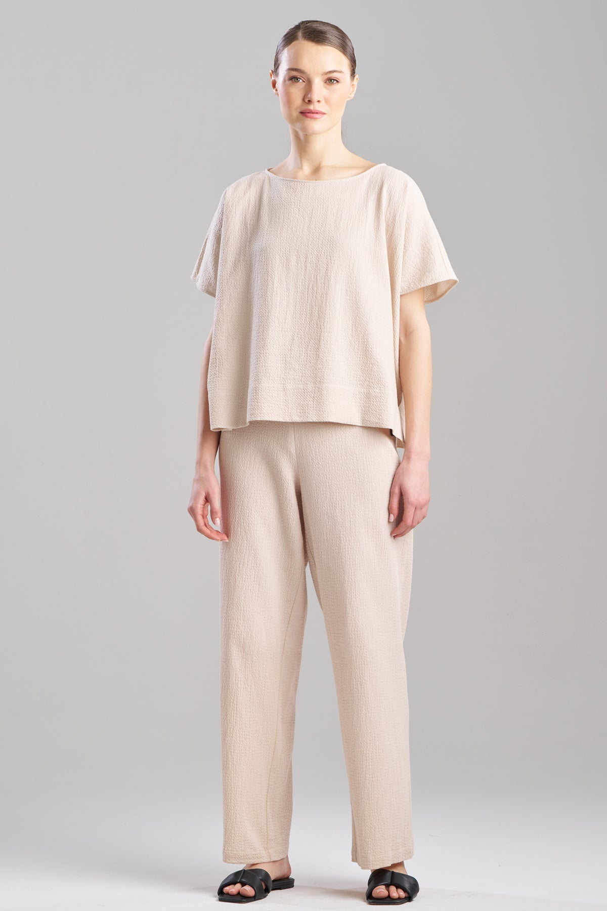 Onsen Cotton Wedge Top Sand Dune Natori