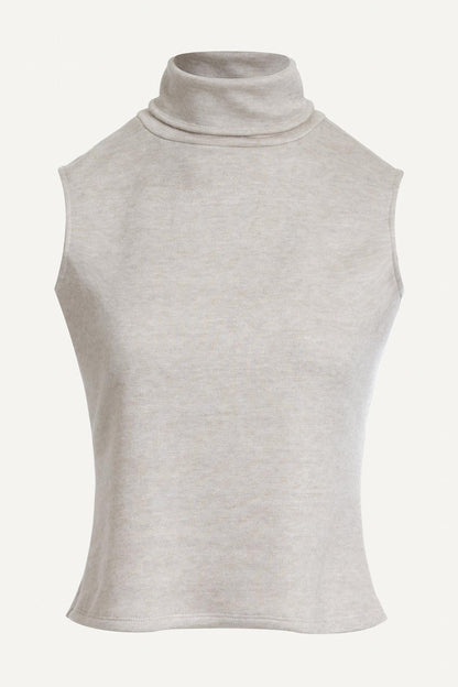 Himalaya Sweater Knit Mock Neck Top Cashmere Natori