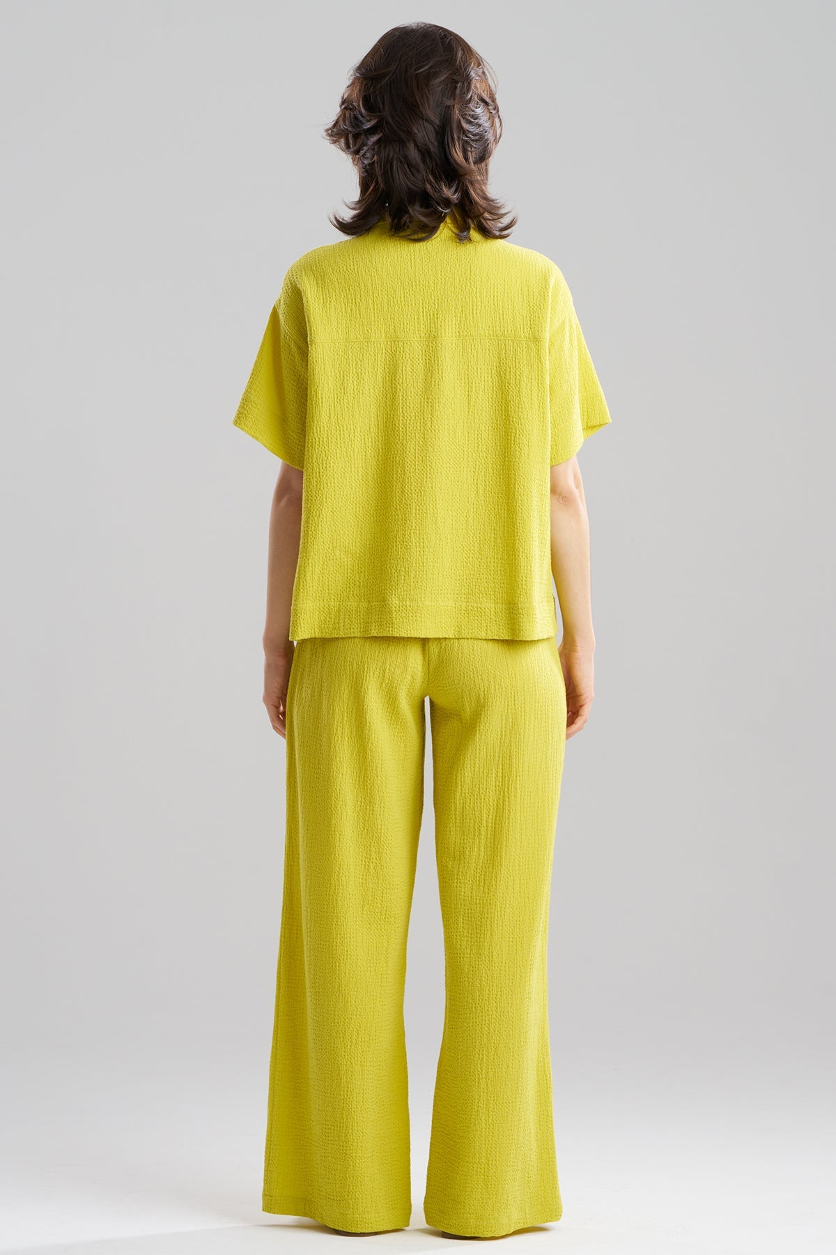 Onsen Cotton Wedge Top Chartreuse Natori