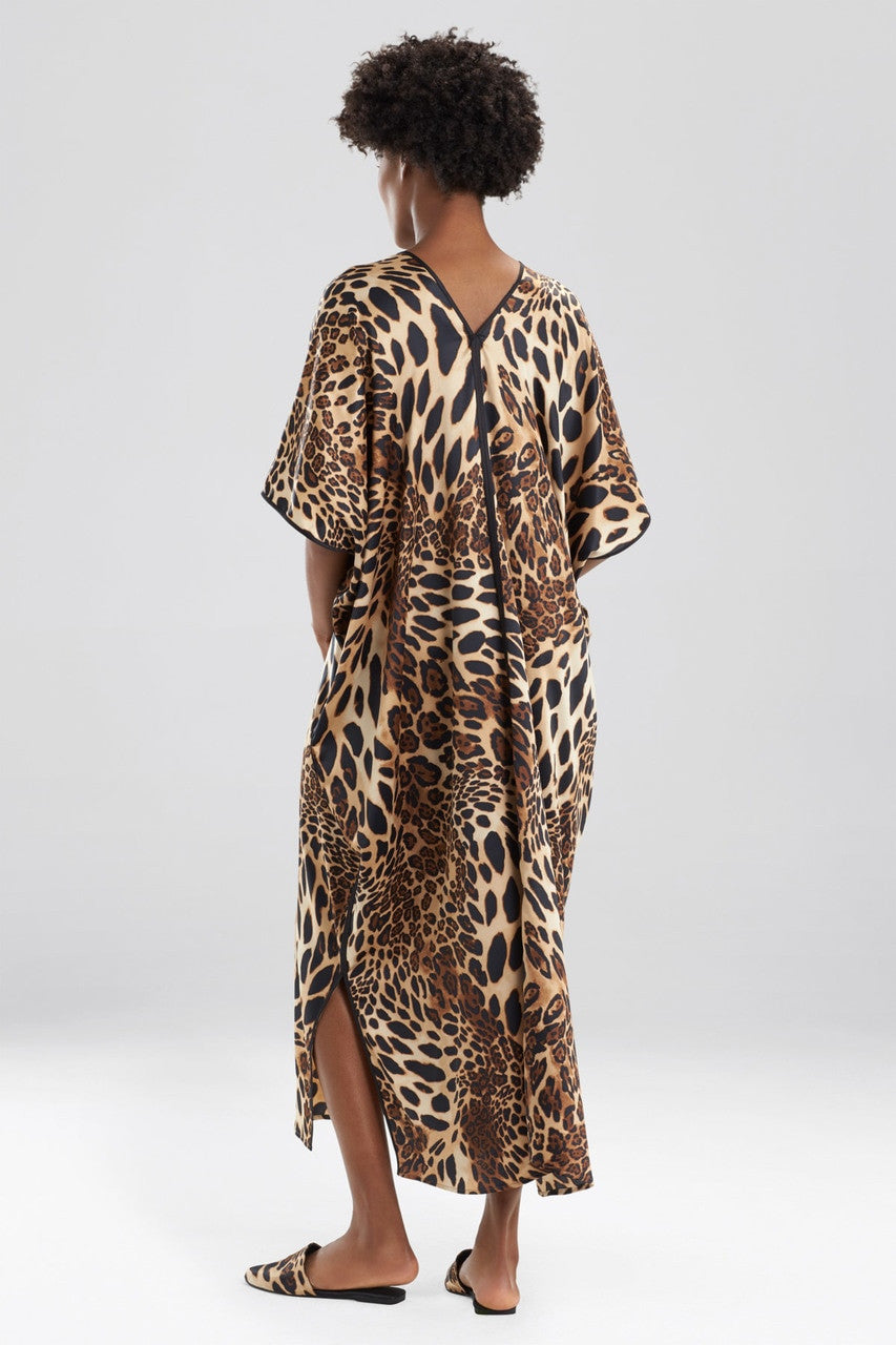 Buy Luxe Leopard Caftan in Chestnut Online Chestnut Natori