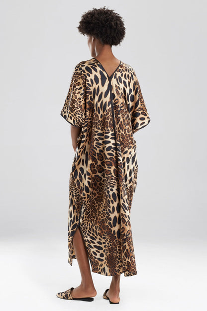 Buy Luxe Leopard Caftan in Chestnut Online Chestnut Natori