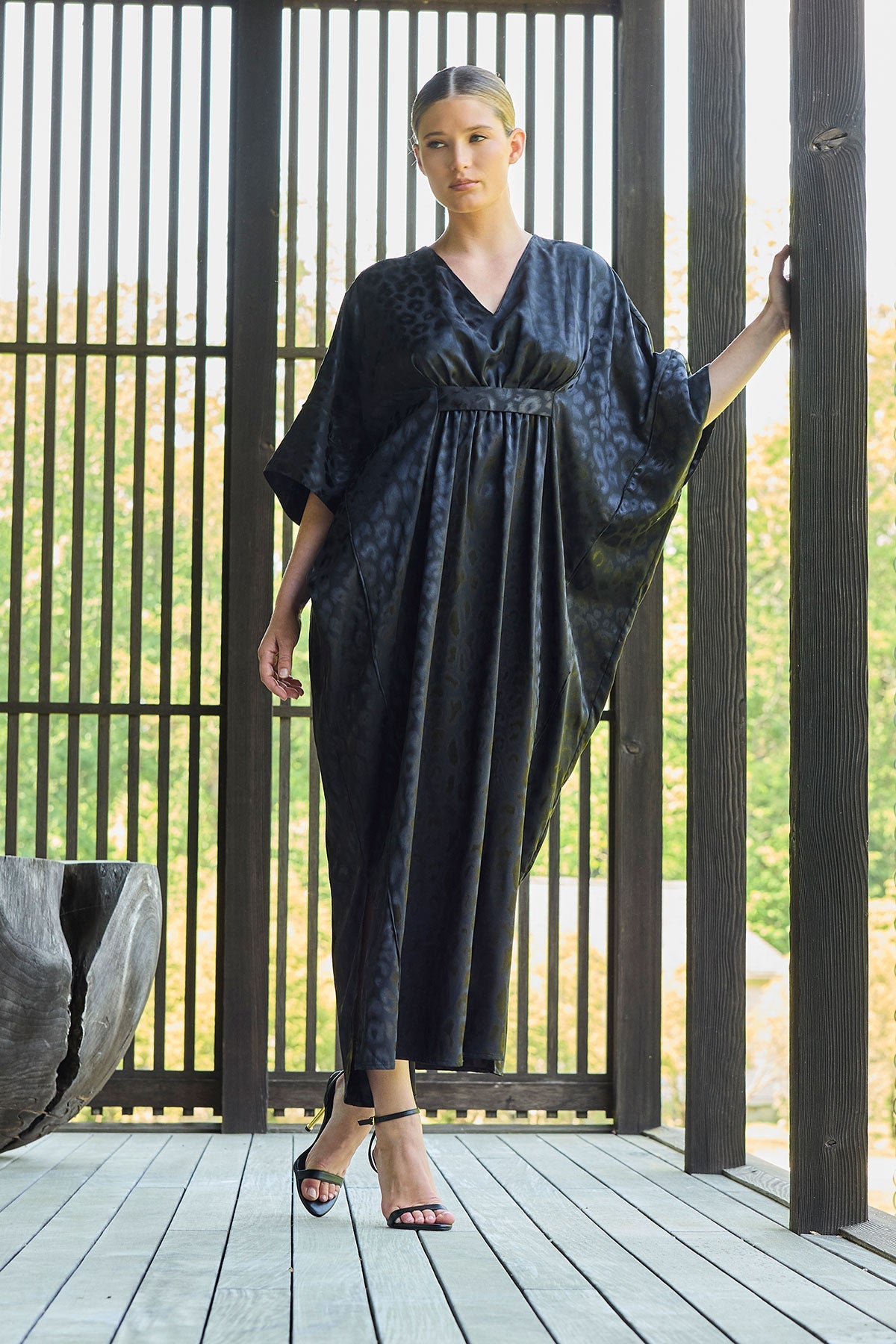 Buy Decadence Caftan in Black Online Black Natori