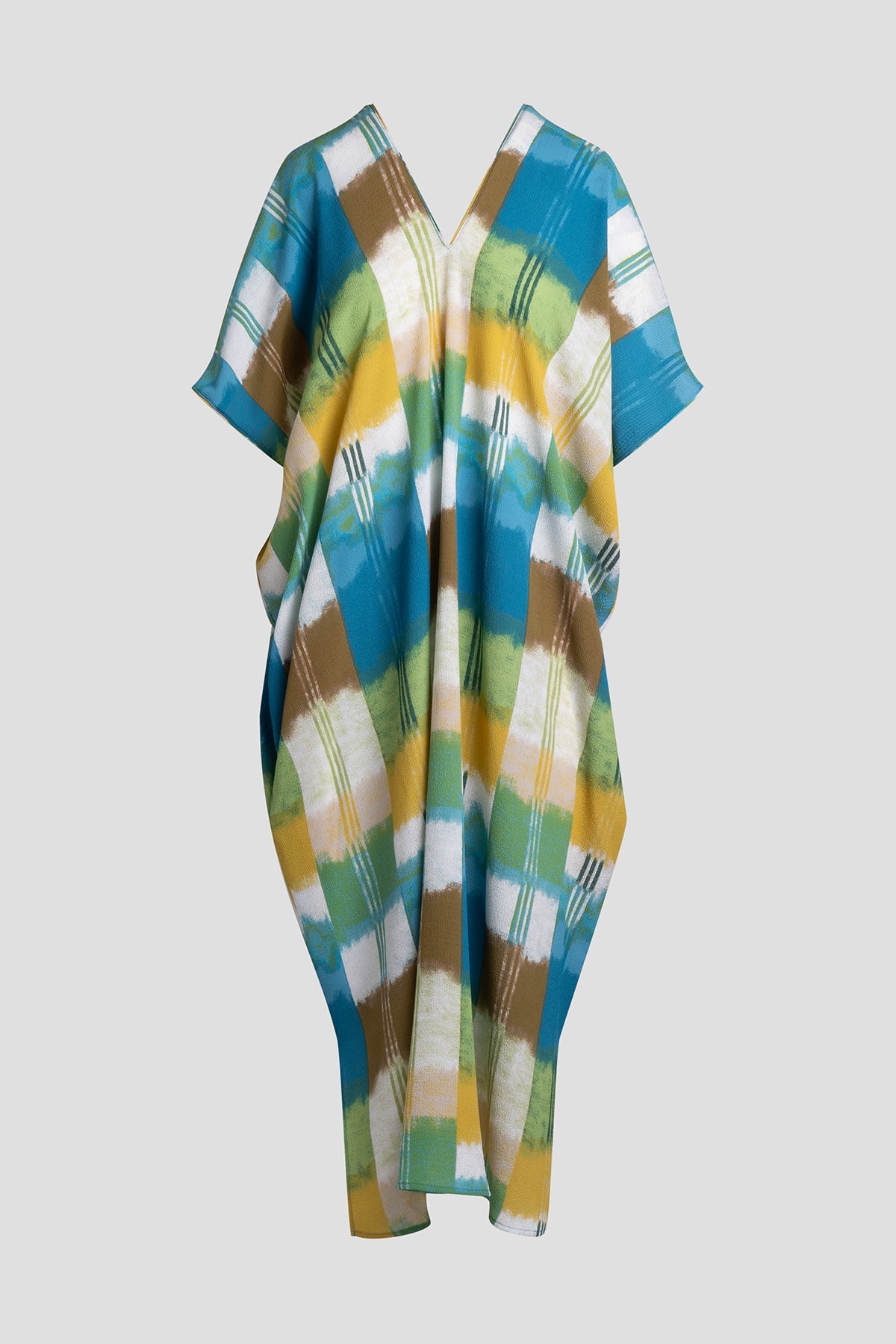 Sunset Crinkle Dolman Shirtdress Green Multi Natori