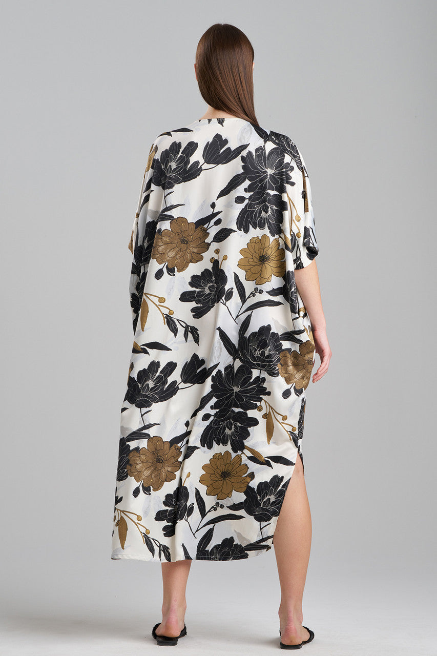 Buy Peony Blossom Zip Caftan in Neutral Online Neutral Natori