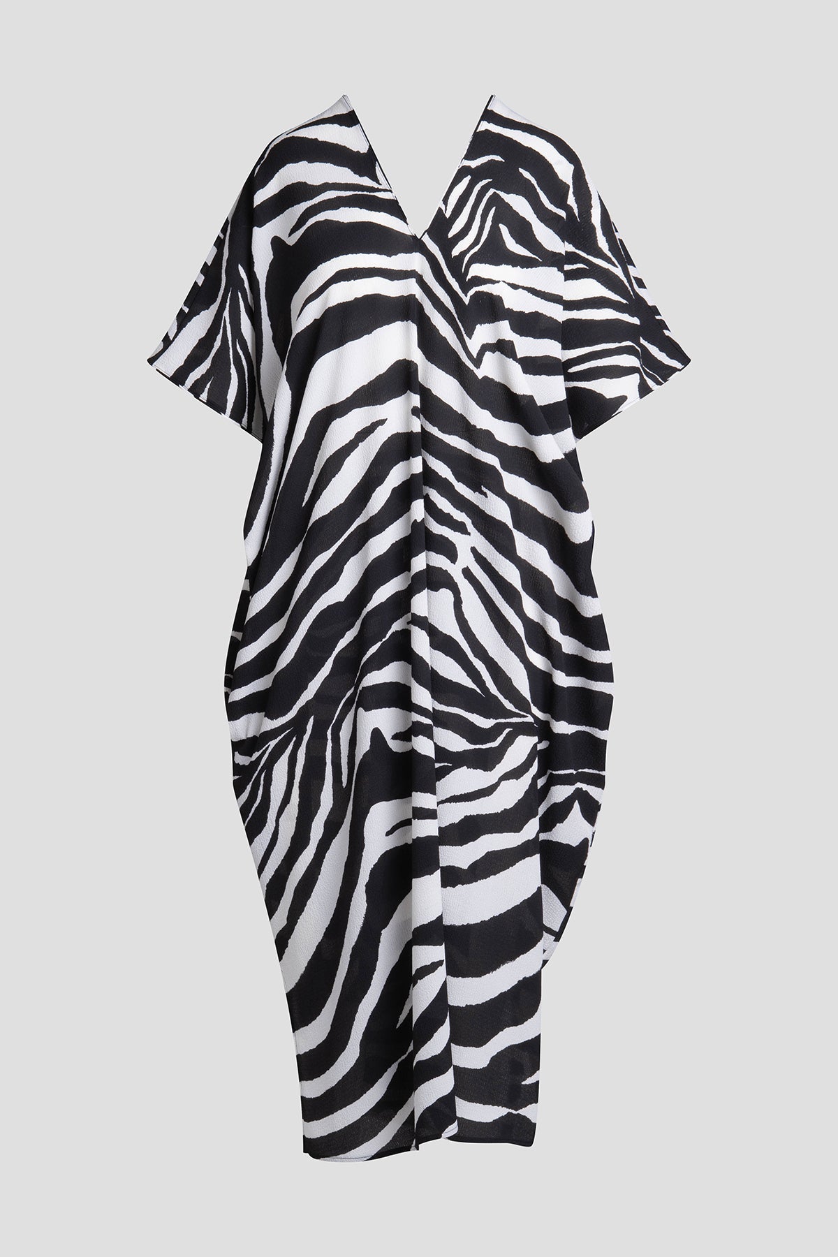 Savanna Crinkle Caftan Black/White Natori