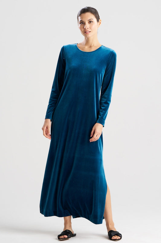 Natalie Velvet Lounger Midnight Teal Natori