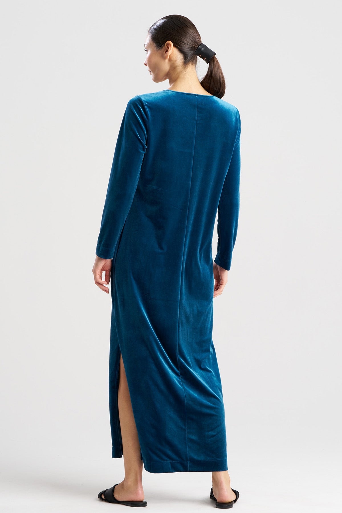 Natalie Velvet Lounger Midnight Teal Natori