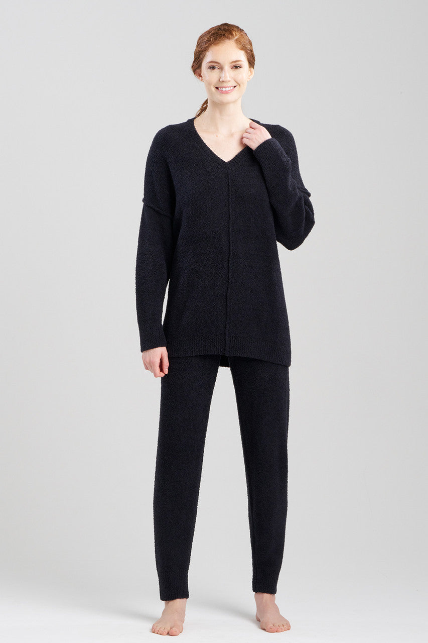 Buy Luna Mellow V-Neck Top in Black Online Black Natori