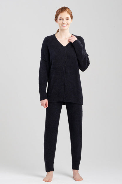 Buy Luna Mellow V-Neck Top in Black Online Black Natori