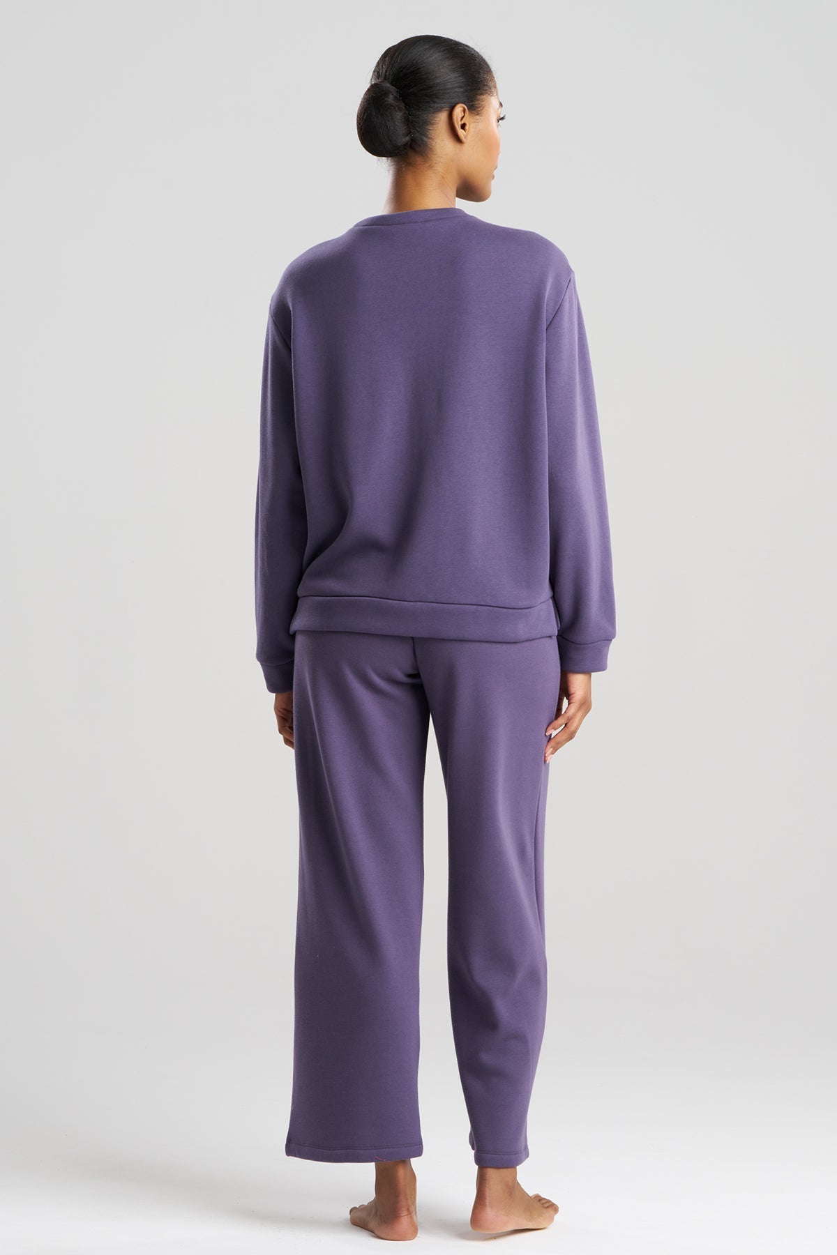 Nova Cozy Brushed Knit Everywhere Crew Neck Top Twilight Blue Natori