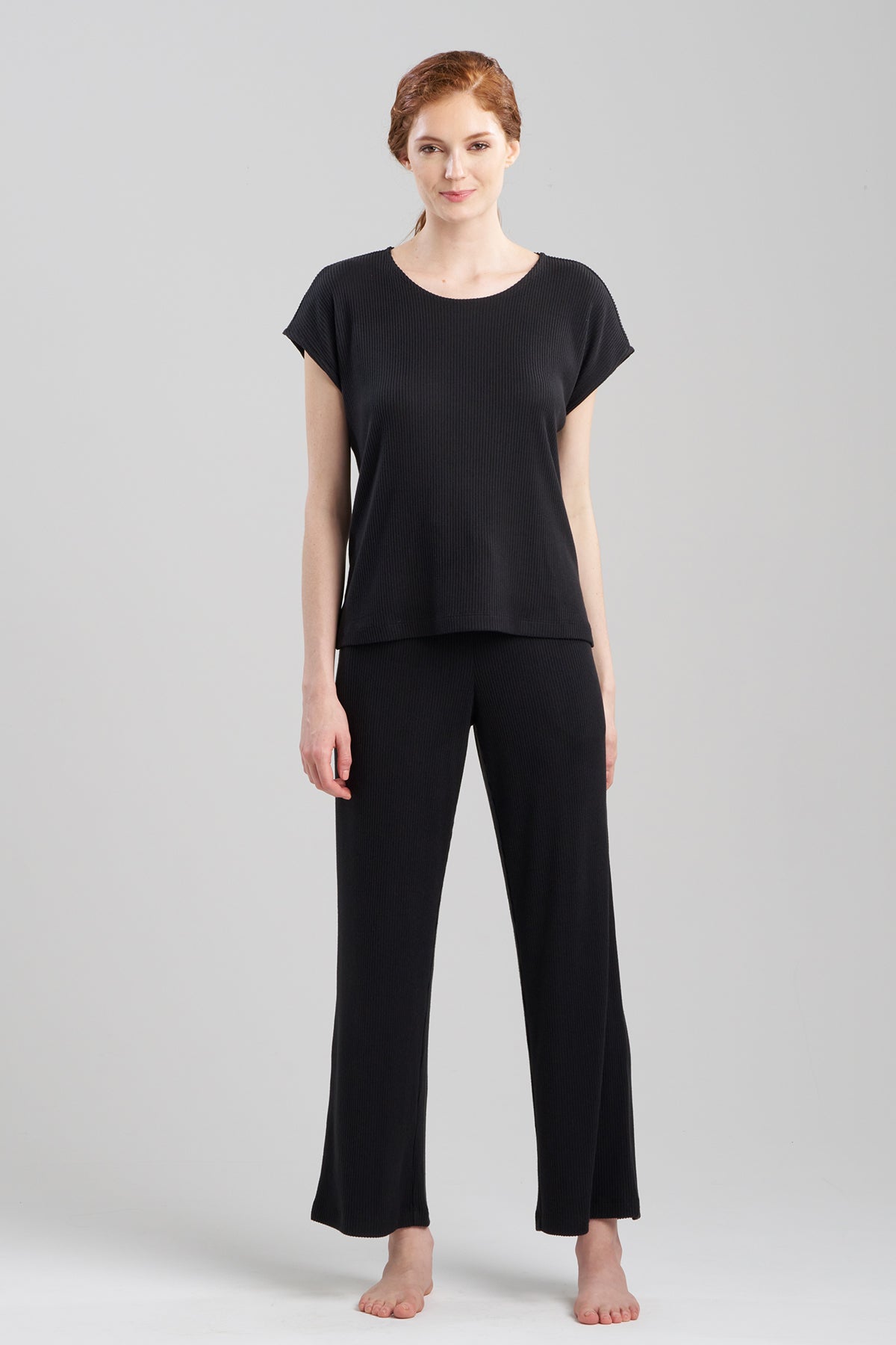 Buy Eden Rib Knit Everywhere Top in Black Online Black Natori