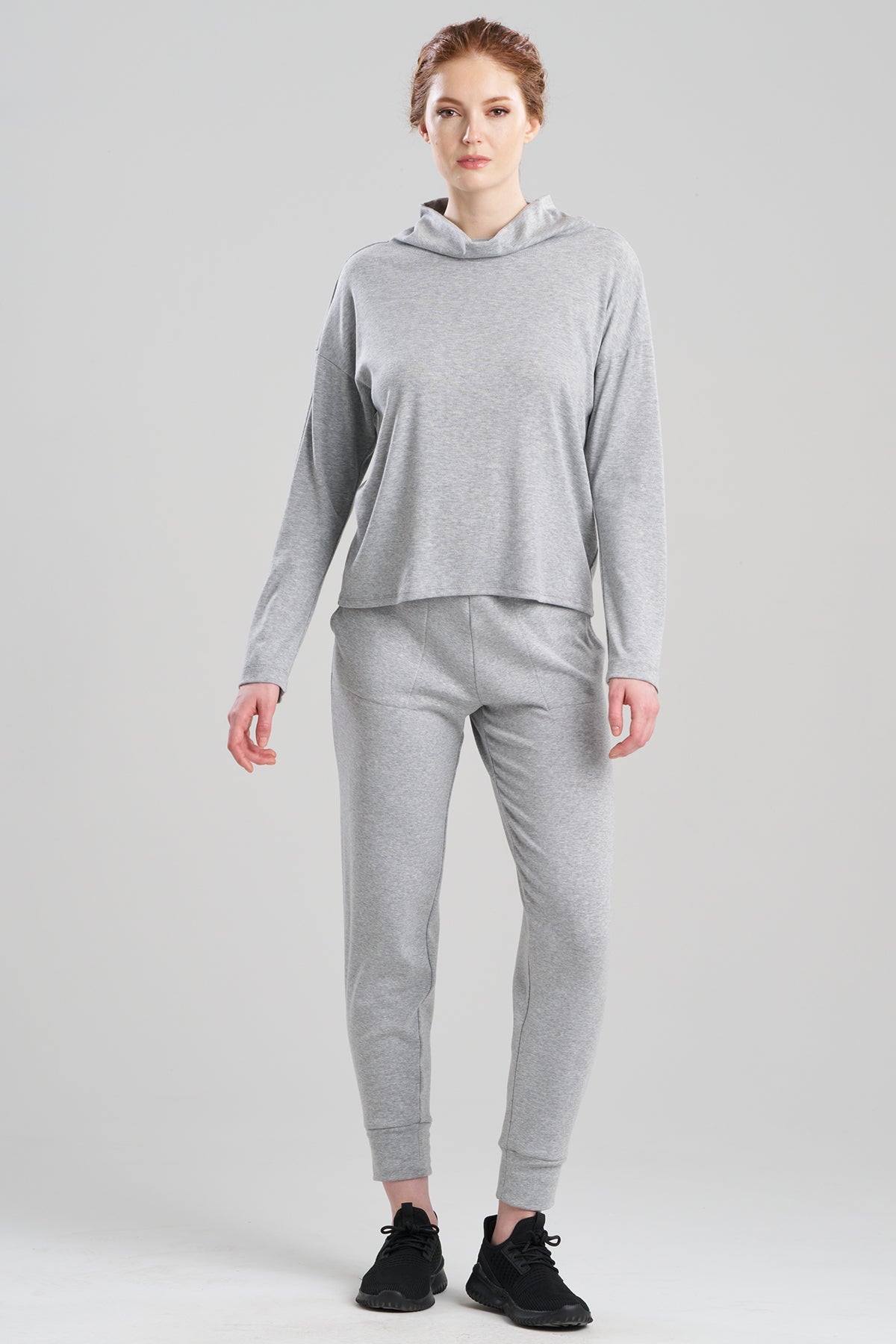 Jersey Essentials Long Sleeve Top Ht. Grey Natori