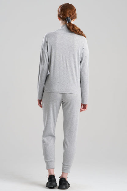 Jersey Essentials Long Sleeve Top Ht. Grey Natori