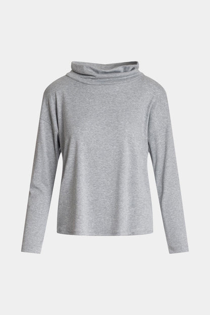 Jersey Essentials Long Sleeve Top Ht. Grey Natori