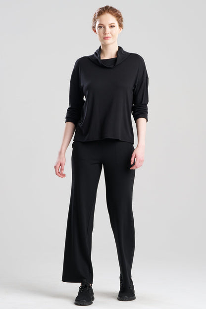 Jersey Essentials Long Sleeve Top Black Natori