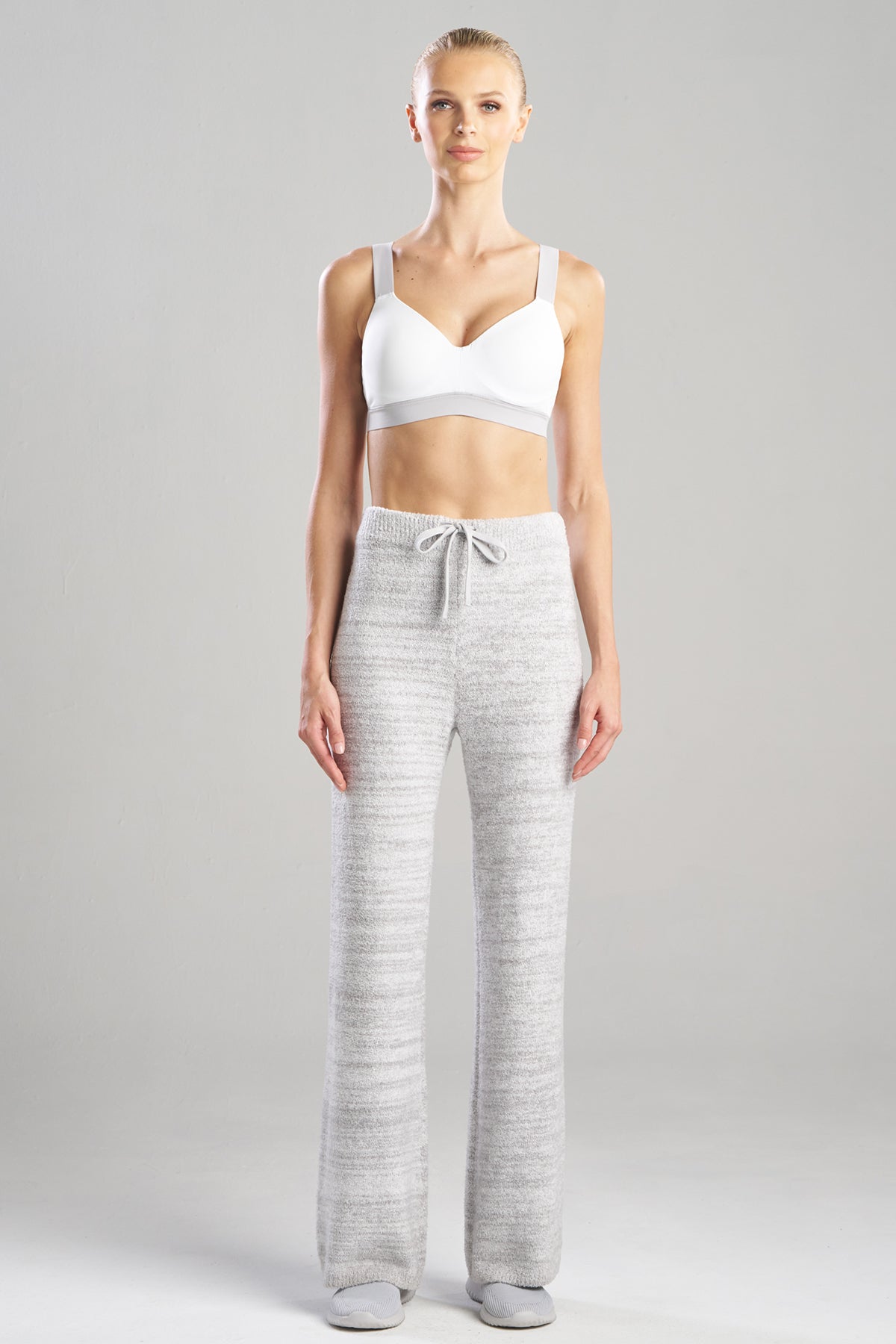 Luna Mellow Flare Pants Light Heather Grey Natori