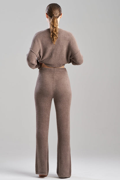 Luna Mellow Flare Pants Dark Taupe Natori
