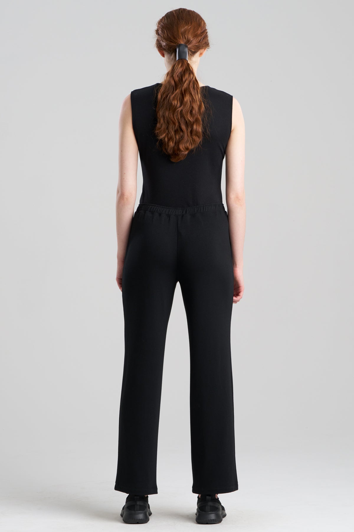 Cocoon Brushed French Terry Straight Leg Pants Black Natori