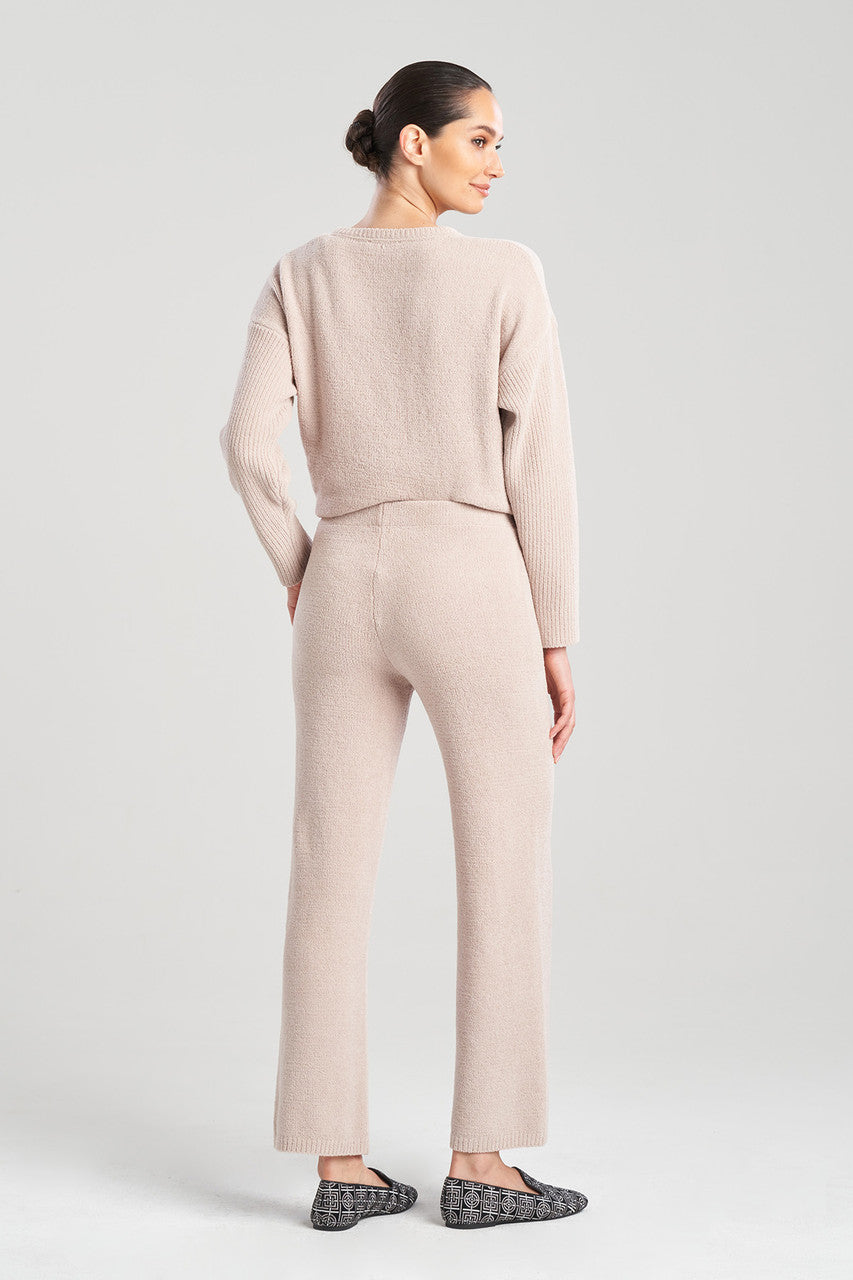 Buy Aura Solid Chenille Straight Leg Pants in Mink Online Mink Natori