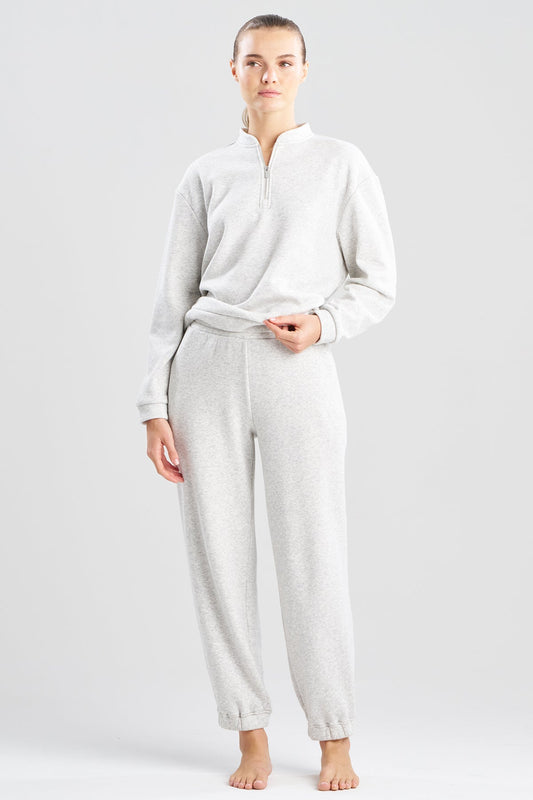 Nova Cozy Brushed Knit Everywhere Joggers Light Heather Grey Natori