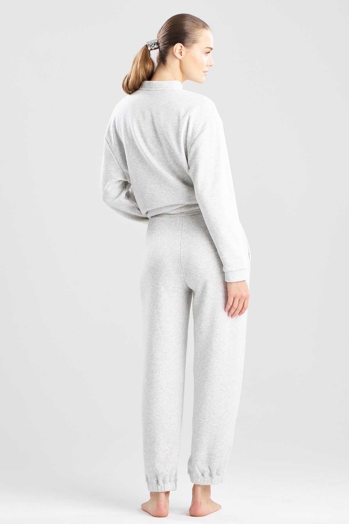 Nova Cozy Brushed Knit Everywhere Joggers Light Heather Grey Natori
