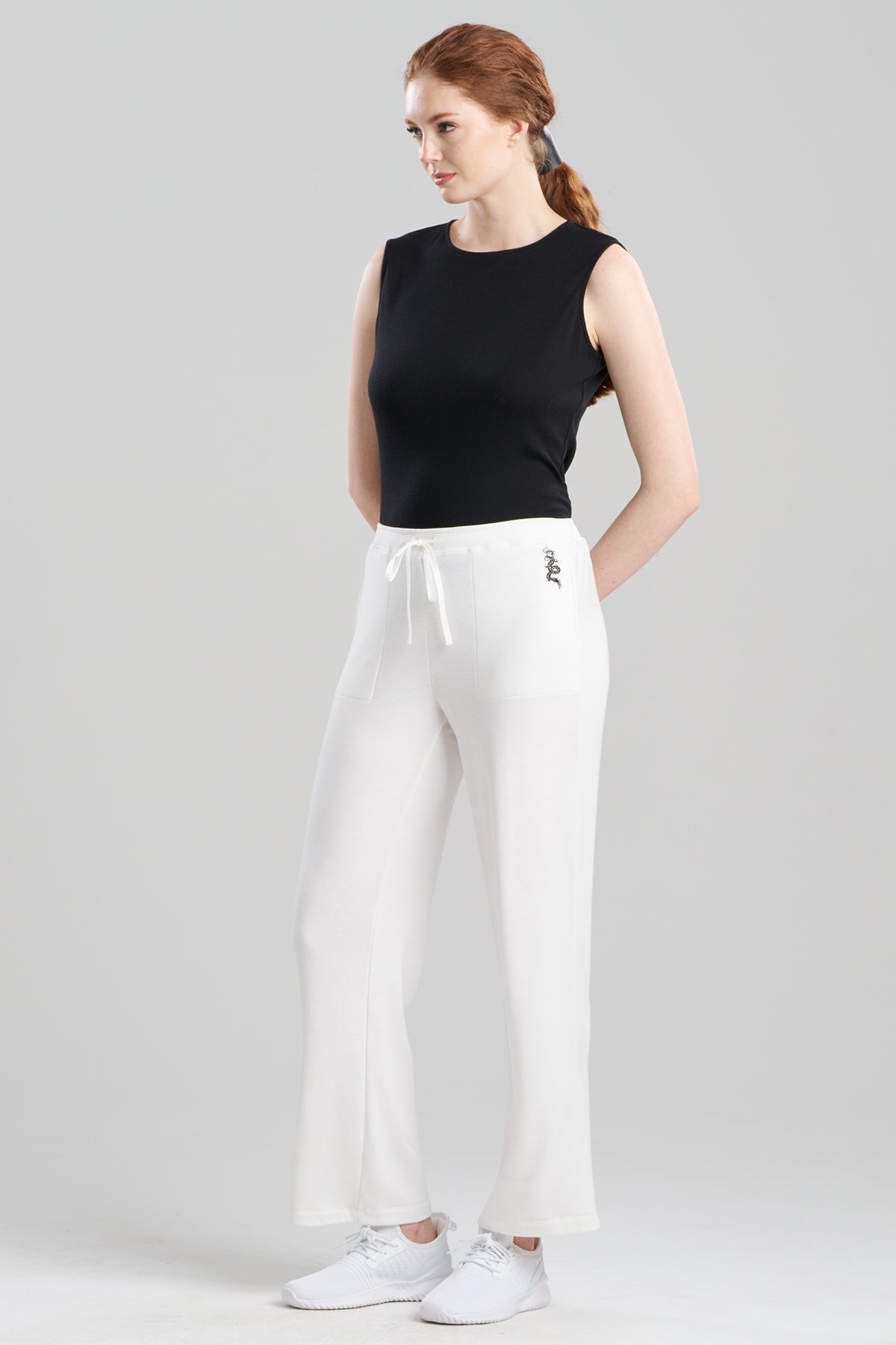 Cocoon Brushed French Terry Straight Leg Pants White Natori
