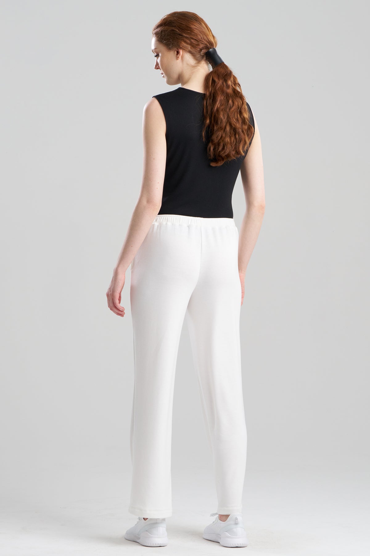 Cocoon Brushed French Terry Straight Leg Pants White Natori