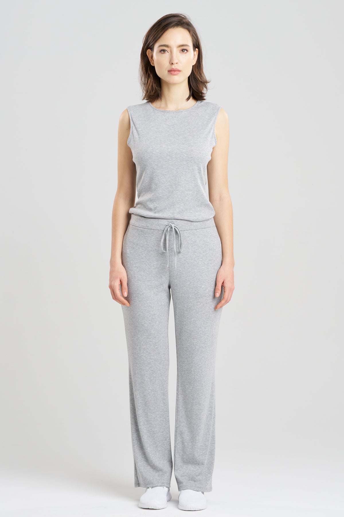 Jersey Essentials Straight Leg Pants Ht. Grey Natori