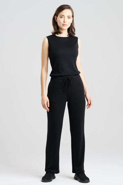 Jersey Essentials Straight Leg Pants Black Natori