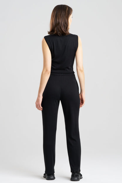 Jersey Essentials Straight Leg Pants Black Natori